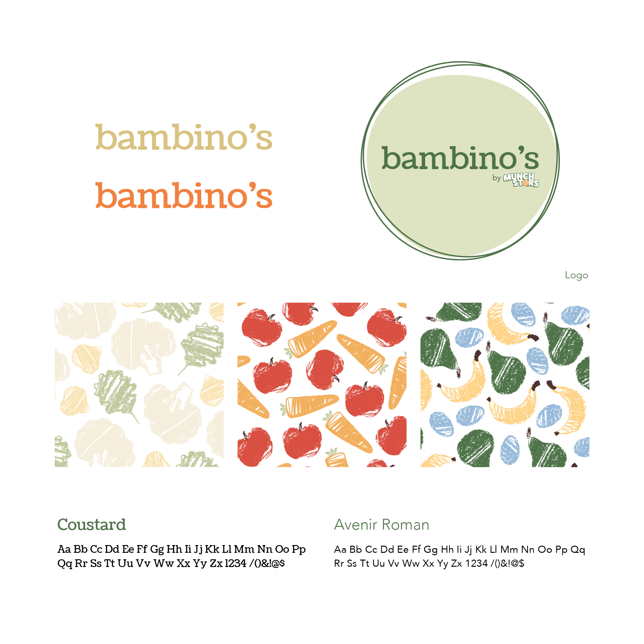 Bambino's baby food branding