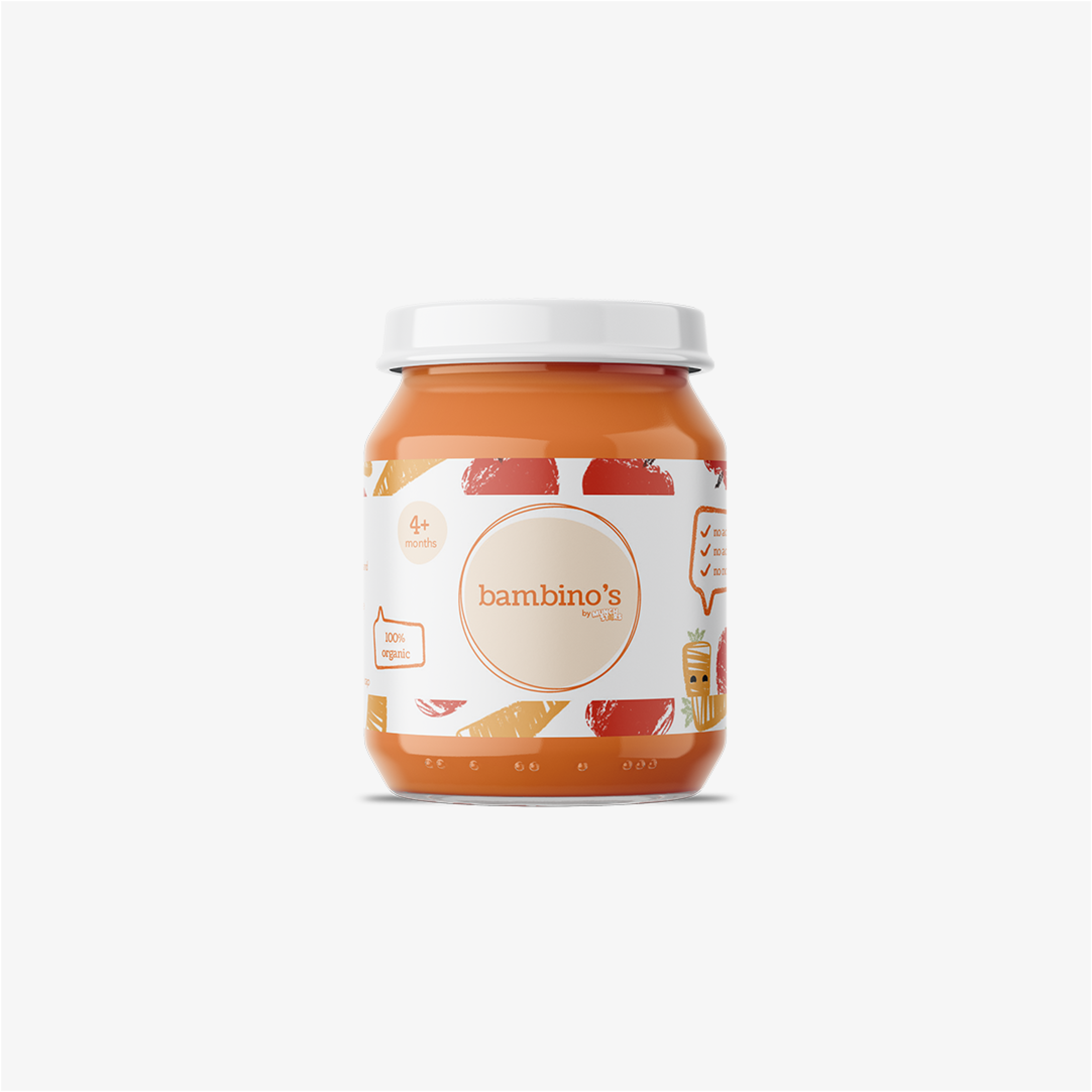 Bambino's baby food branding