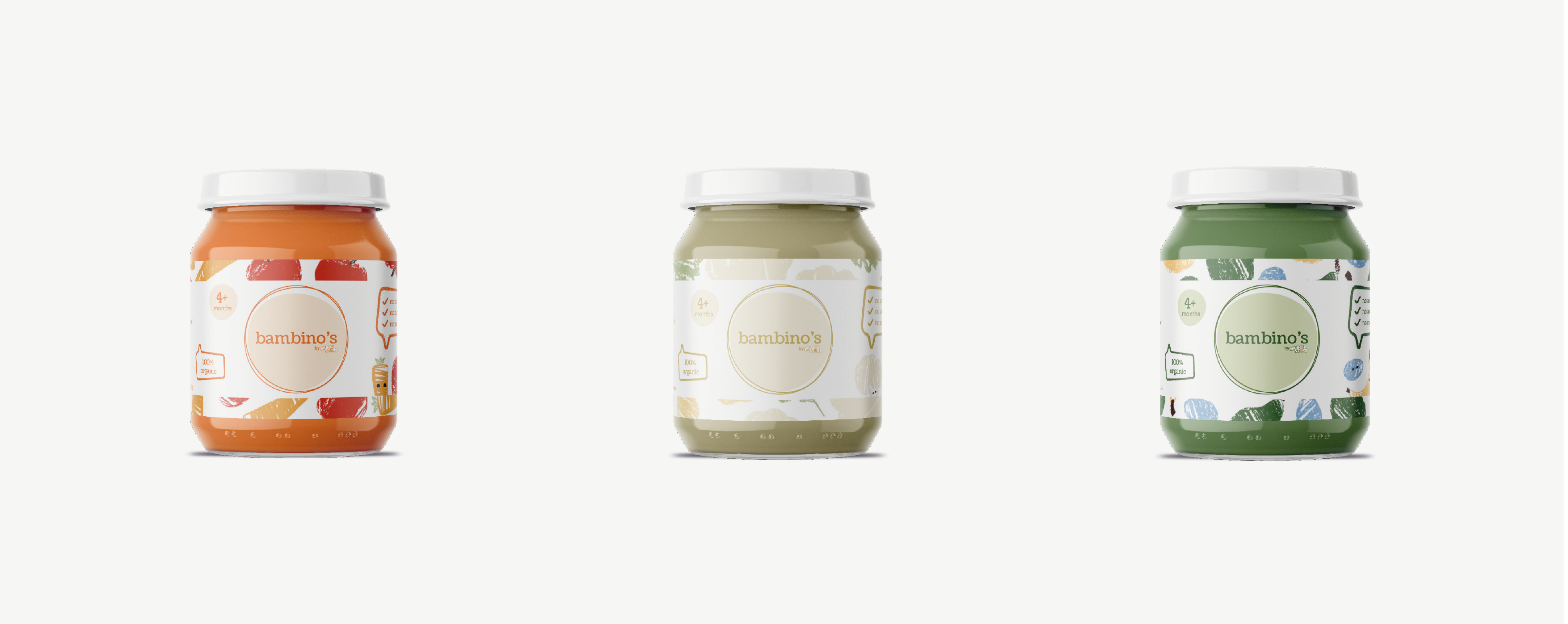 Bambino's baby food jars